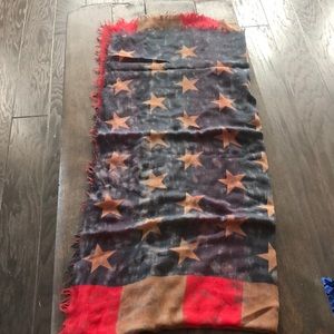 Oversized Free People American Flag Scarf